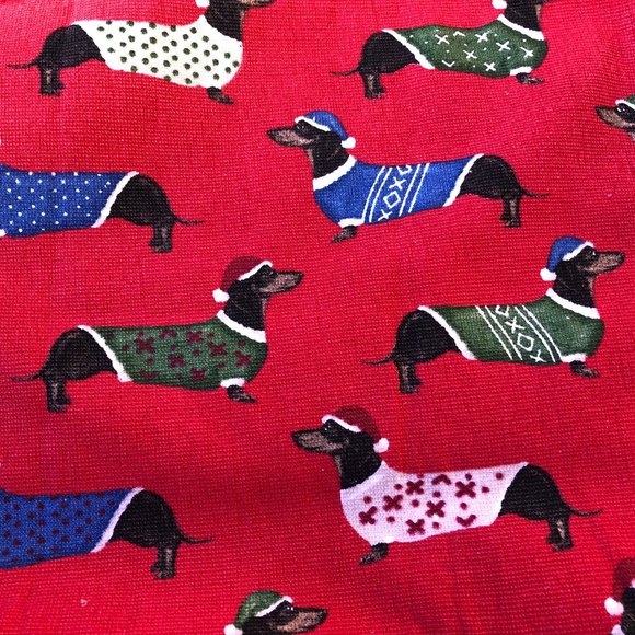 Kensie Home Christmas Tea Hand Towels Dachshund Dogs Set of 2 - Picture 11 of 13